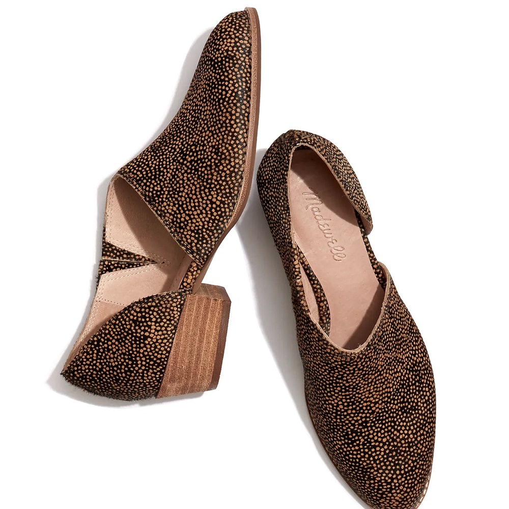 Madewell The Lucie Shoe in Spotted Calf Hair Size 8